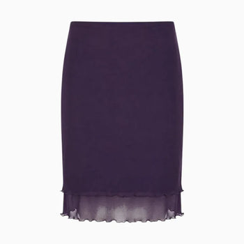 Plum Veil Midi Skirt