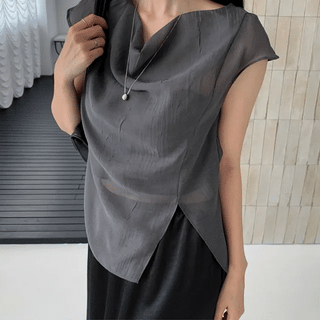 Lulu Pleated Short Sleeve T-shirt