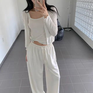 Mullein Sleeveless Cardigan Set