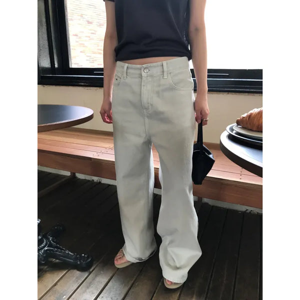 Taupe denim pants