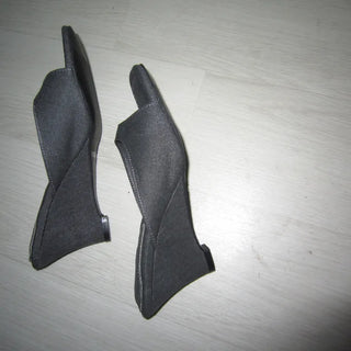 Canvas Wedge Mules