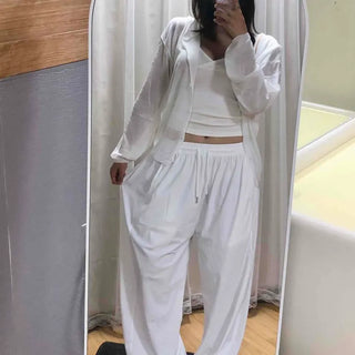 Ribit String Wide Loose Fit Daily Long Pants