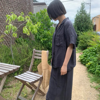 Viscose Elastic Waist Long Skirt