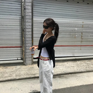 *Sal-anta Summer Cardigan* Basic See-through Slim Fit Sal-anta Cardigan