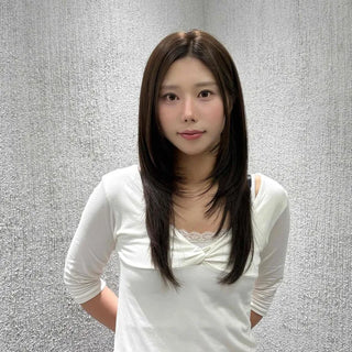 Loose Fit Plain Shirred Cut Twist 3/4 Sleeve Long Sleeve T-shirt