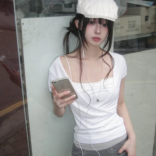 Anna Lace Puff Short Sleeve T-shirt