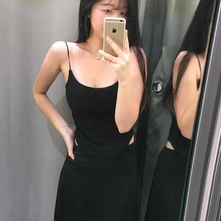 String Strap Plain Slim Fit Sleeveless Top