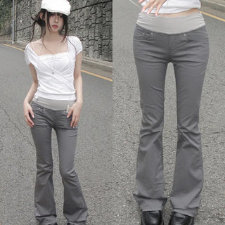 Semi-Shirred Bootcut Long Pants