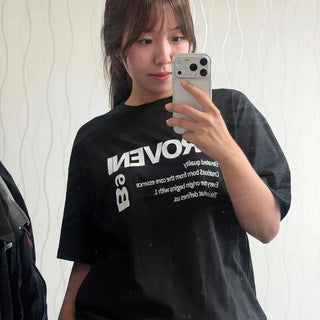 Lettering Oversized Short Sleeve T-shirt