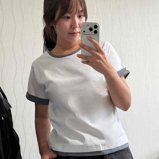 Color Block Plain Regular Fit Short Sleeve T-shirt
