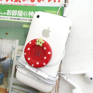 (Genuine MagSafe) Tomato Dot Button Smart Talk Smart Grip Phone Decoration Button Finger Talk iPhone Galaxy Mobile Phone Stand