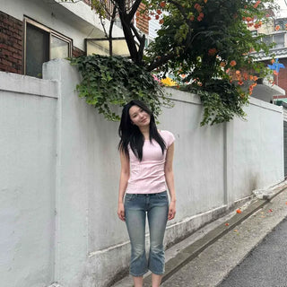 Washed Flap Pocket Button Bootcut Regular Fit Shorts