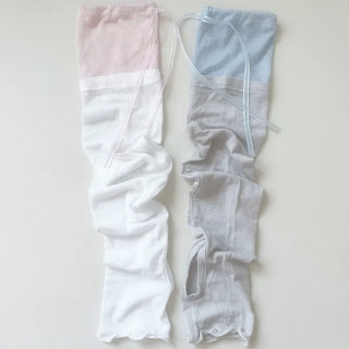Ribbon Contrast See-through Knee Socks