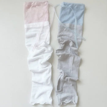 Ribbon Contrast See-through Knee Socks