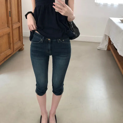 Hiki Shirred Capri Pants (one color)