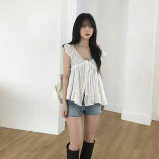 Grace Frill Blouse (2 colors)