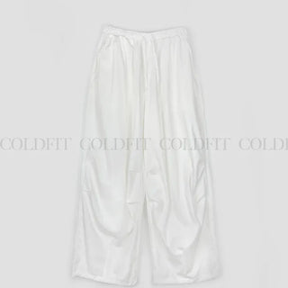 Tuck wide elastic pants