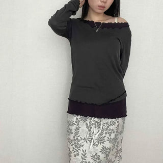 Frill Layered Regular Fit Daily Long Sleeve T-shirt