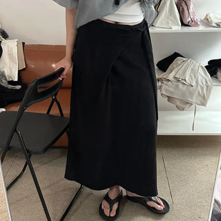 Carrie Linen Wrap Long Free Skirt