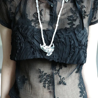 Clear Flower Necklace