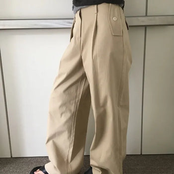 Pocket Cotton Wide Pants