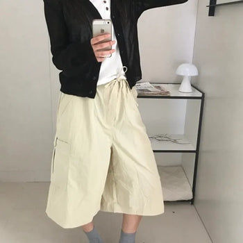 Nylon Cargo Bermuda Pants