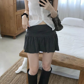 Luca Shirred Mini Skirt (2 colors)