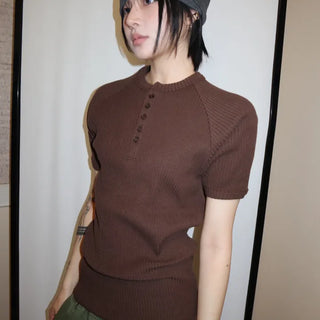 Slim Rib Henley Tee