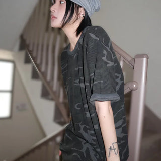 Camo Waffle Ringer Tee