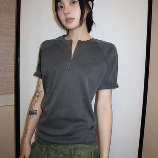 Pigment Half-Zip Slim Tee