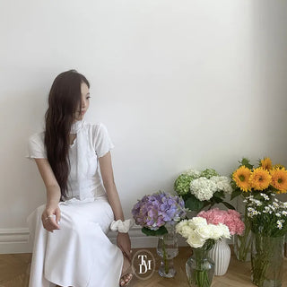 Linty Pleated Short Sleeve T-shirt