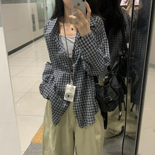 [Sal-anta Item..] Blik Oversized Check Shirt