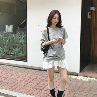 Frill Shirred Tiered A-Line Daily Mini Skirt