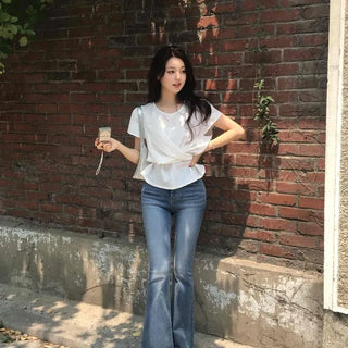 Sebel Loose Fit Plain Button Short Sleeve Casual Blouse