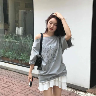 Oversized Loose Fit Graphic Casual Short Sleeve T-shirt