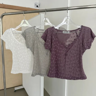 Hey Flower Lace Slim Tee