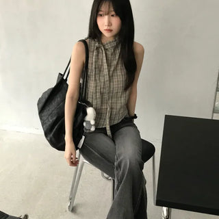 Checkered Halter Top (2 colors)