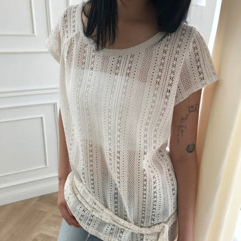 Elco Crochet Short Sleeve T-shirt