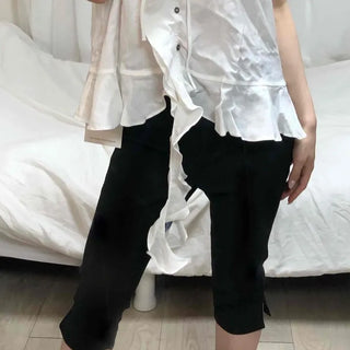 Flap Pocket Straight Slim Fit Minimal Slacks