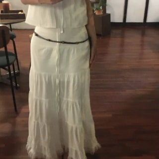 Lia String Lace Frill Long Skirt
