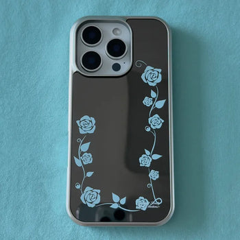 [+MagSafe/Galaxy] Rose Blue Black Mirror Case Mirror Case Rose MagSafe In-house Production
