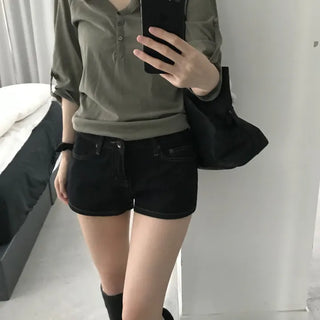 Button Roll-up T-shirt (3 colors)