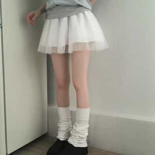 Toka Flare Tulle Lace Mini Skirt