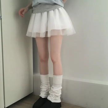 Toka Flare Tulle Lace Mini Skirt