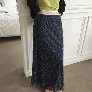 Lebel floral lace long skirt