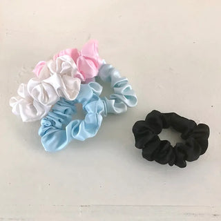 (5 colors) Mini Satin Scrunchie Hair Tie Daily Basic Hair Tie