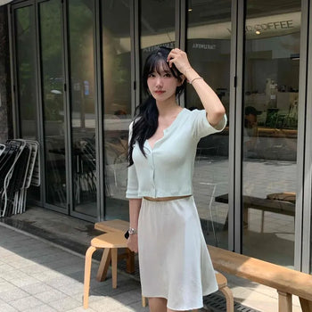 Shirred Flare A-Line Loose Fit Daily Midi Skirt