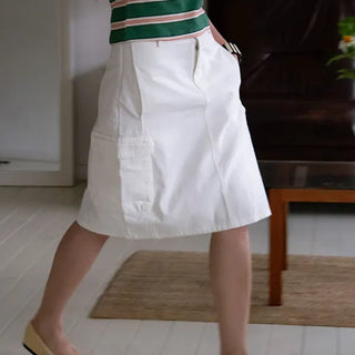 Utility Cargo Pocket H-Line Midi Skirt