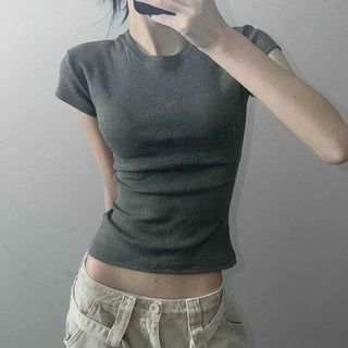 Arom Semi-Crop Cap Sleeve T-shirt