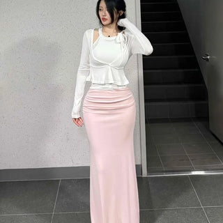 Single-Button Shoulder Cutout Button Slim Fit Plain Cardigan